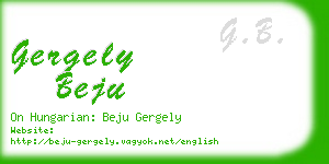 gergely beju business card